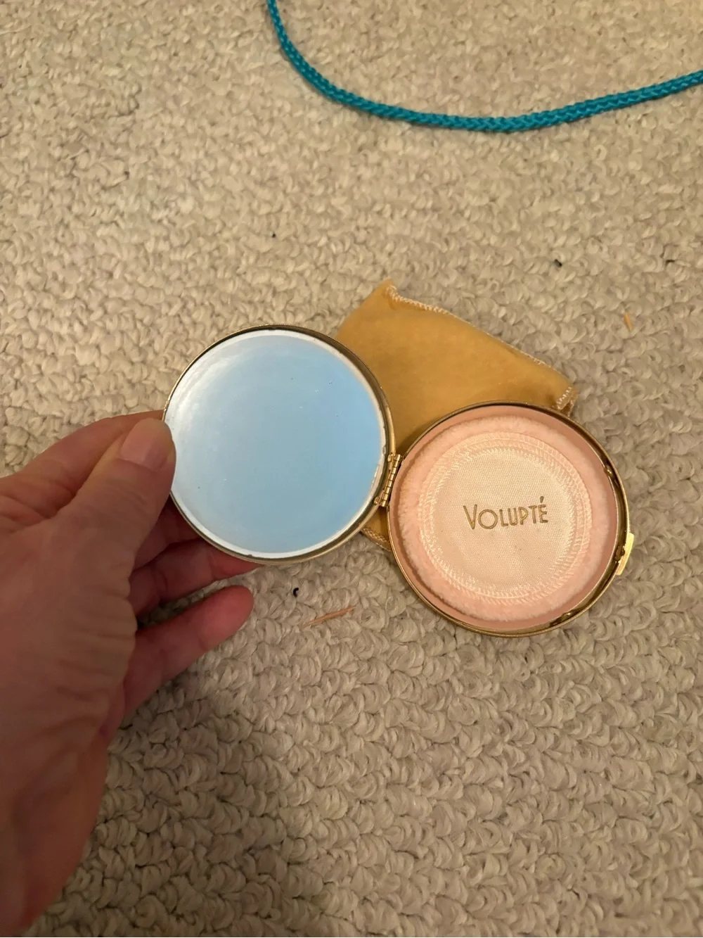 Vintage Princess compact with cover pressed powder